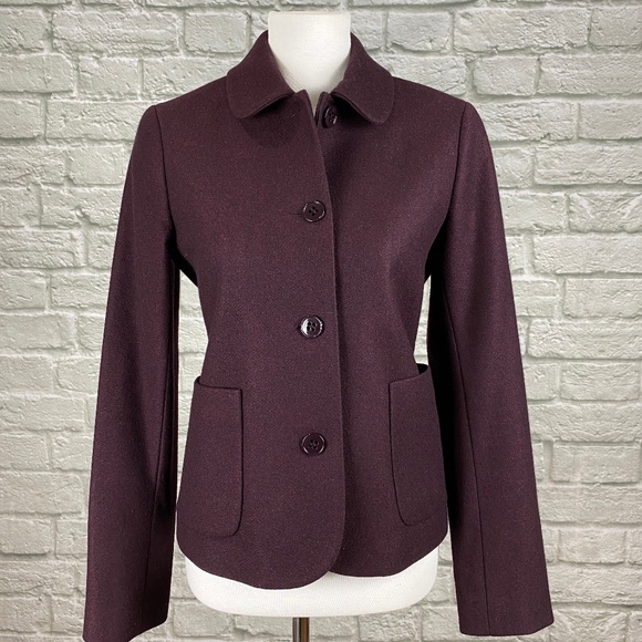 Theory Julene Purple Wool Blend Jacket